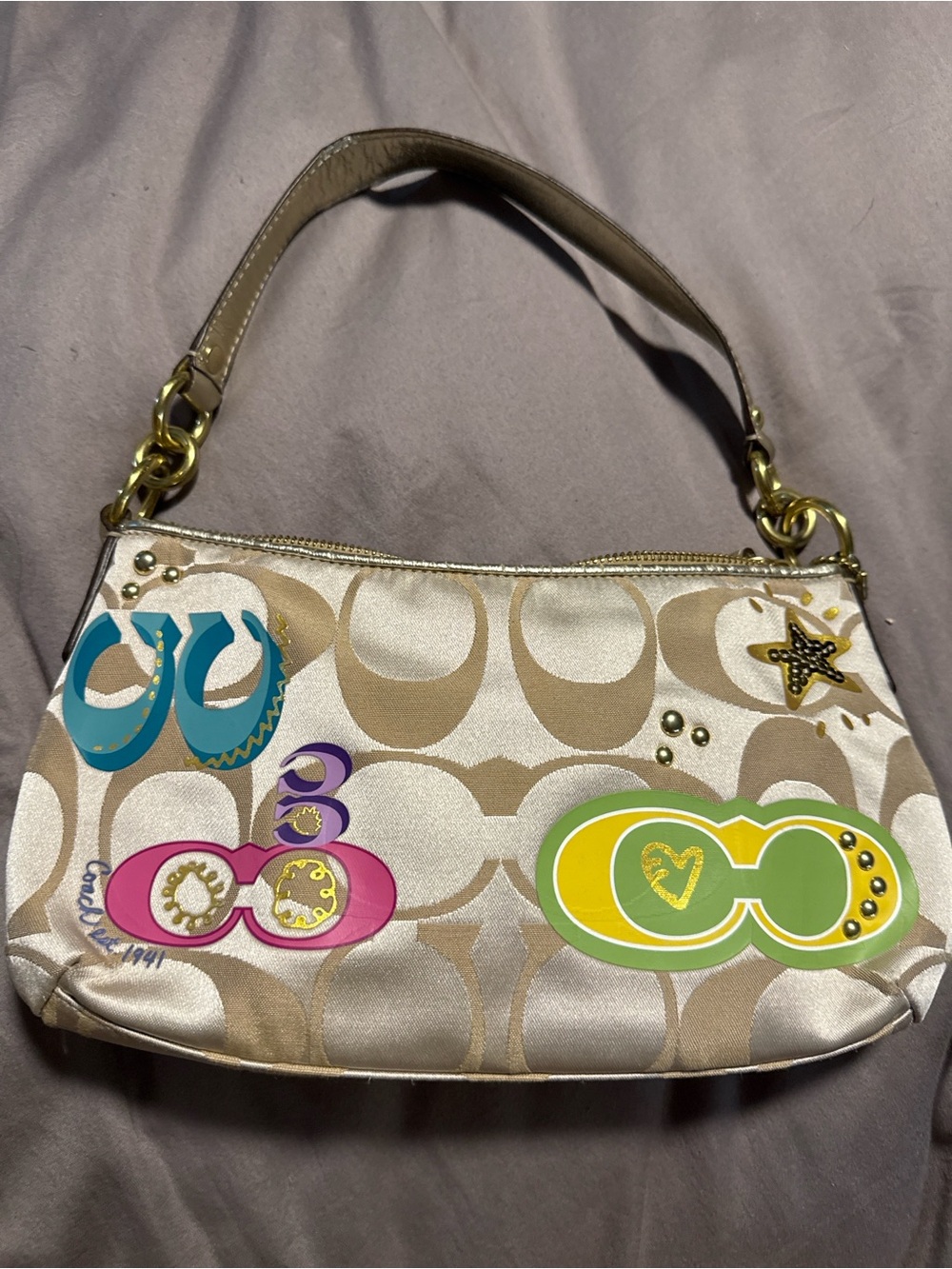 Coach Signature Appliqué Demi (Poppy"/Y2K) 2010